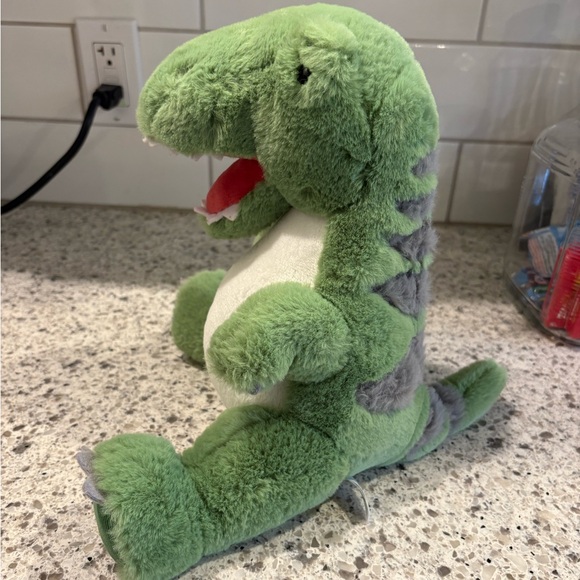 Pottery Barn kids green dinosaur light up plush with video! - Picture 4 of 9